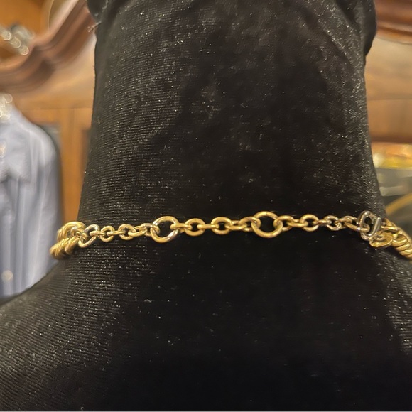 J.Crew Dune Brûlée Necklace White Iridescent & Golden Amber Stones, Stunning - Picture 3 of 5